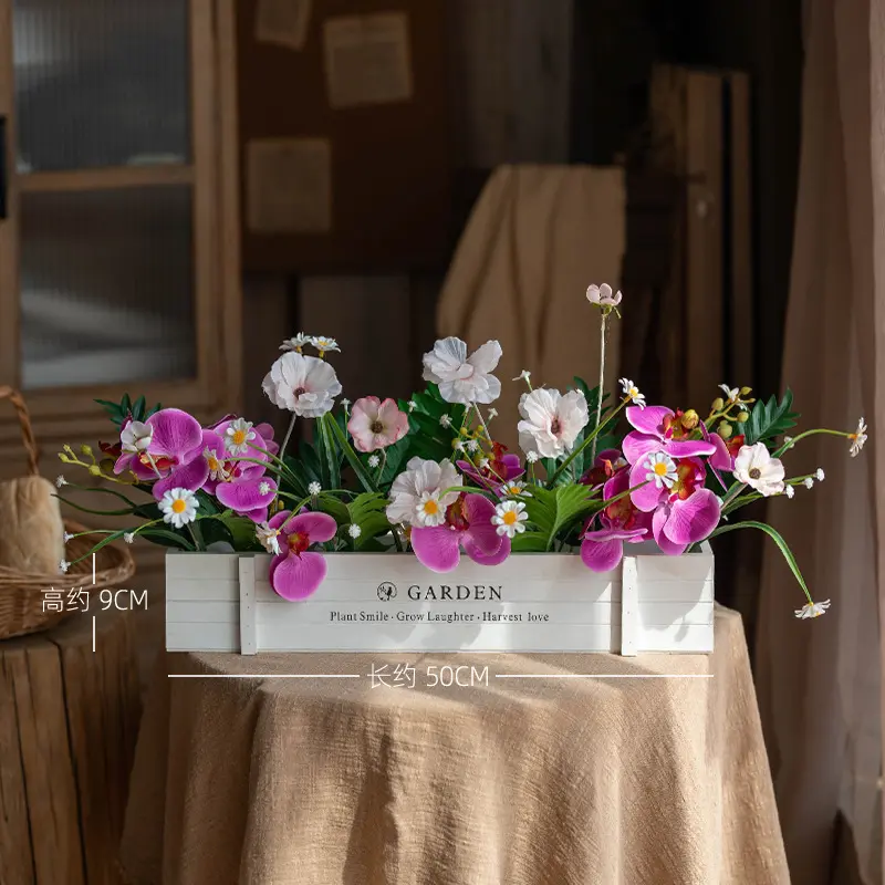 Pink Gesangflower purple Phalaenopswhite woodfence