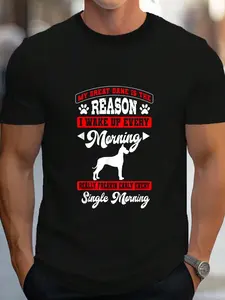100% Cotton Great Dane Gentle Dog Breeders German Mastiff Fur Parent T-Shirt Women's Men's Graphic Tee Crew Neck summer vacation Tops