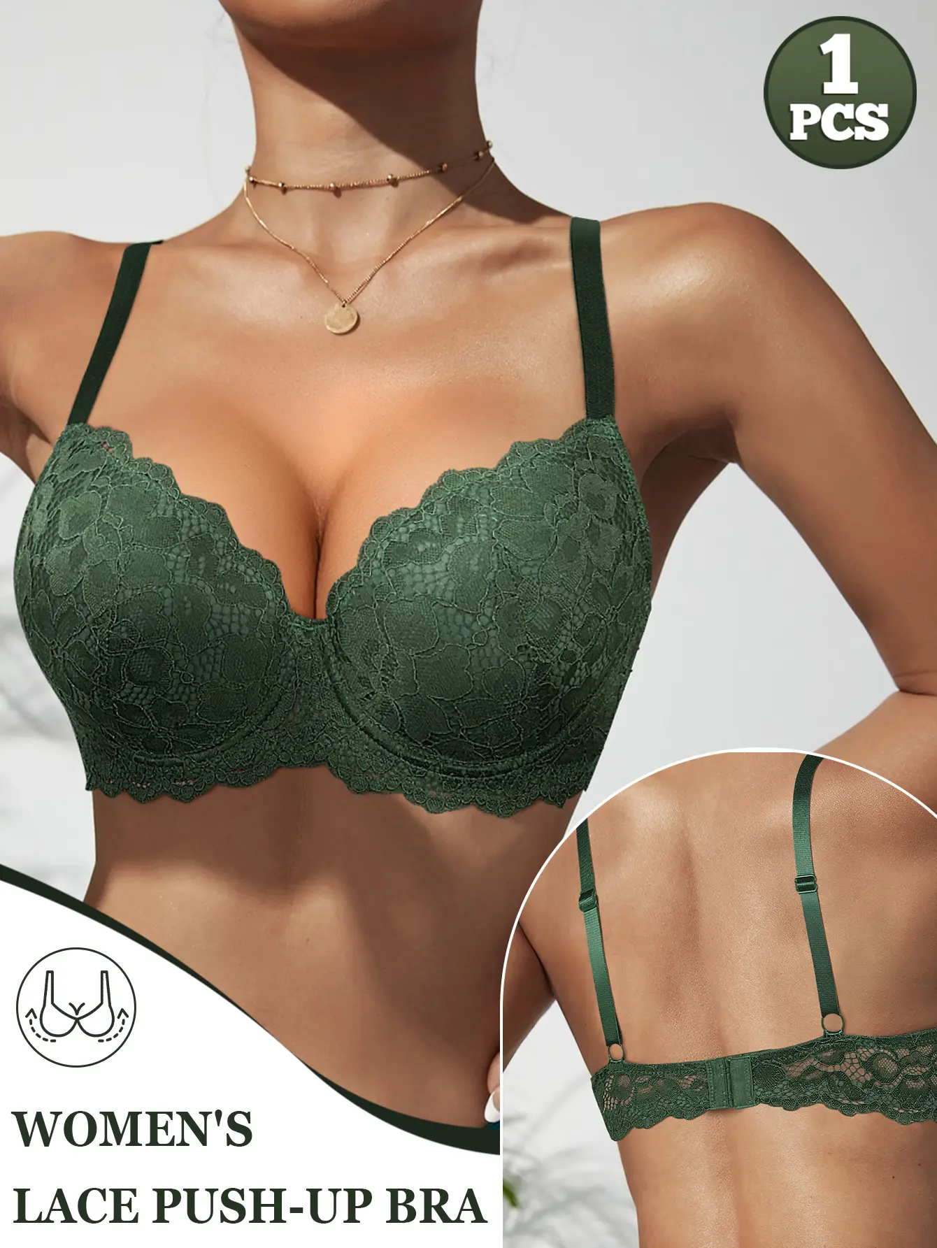 Mimilemon Elegant Lace Push-Up Push up bras for women Lingerie Anti-Sagging Comfortable Bra for Daily Wear or Special Occasions Seamless Design Supportive Womenswear Style Everyday