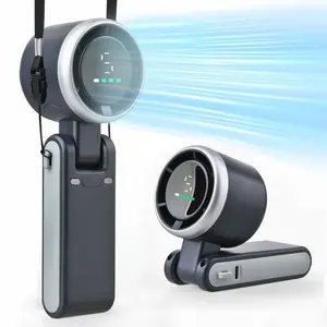 Portable Handheld Turbo Fan, 5 Gear Wind,4000mAh Battery Operated, Up to 10 Working Hours, 3 IN 1 Hand Fan Rechargeable with Air Turbo Tech Cooling Fan for Outdoor Activities, Travel, Working fathersdaygift