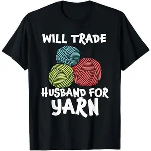 Funny Crocheting Shirt Yarn Addict Crafter Women's Knitting T-Shirt
