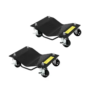 🔧 Move cars with one hand—no sweat. 4,000-lb pair steel dollies, 360° swivel, brakes, anti-skid tread.