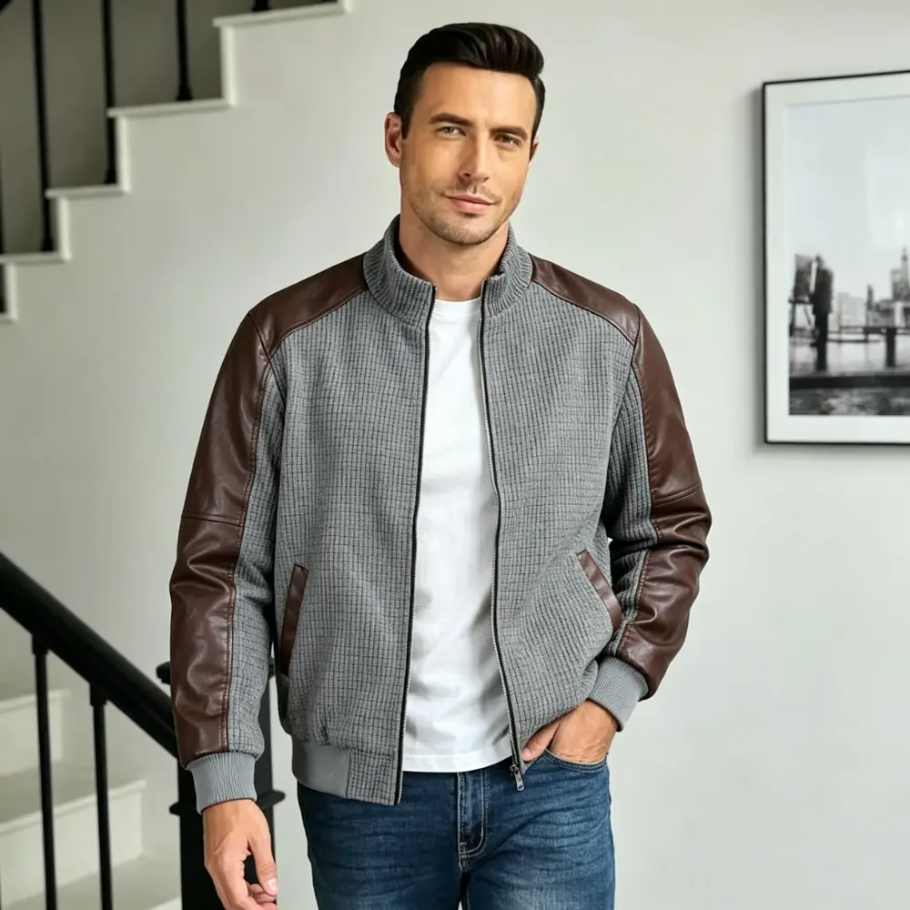 American vintage khaki work jacket with a turn-down collar; washed cotton fabric is soft on the skin and durable. Multi-pocket design—practical yet stylish, with double zip-and-button closure for wind protection. Loose fit that flatters any figure; versat