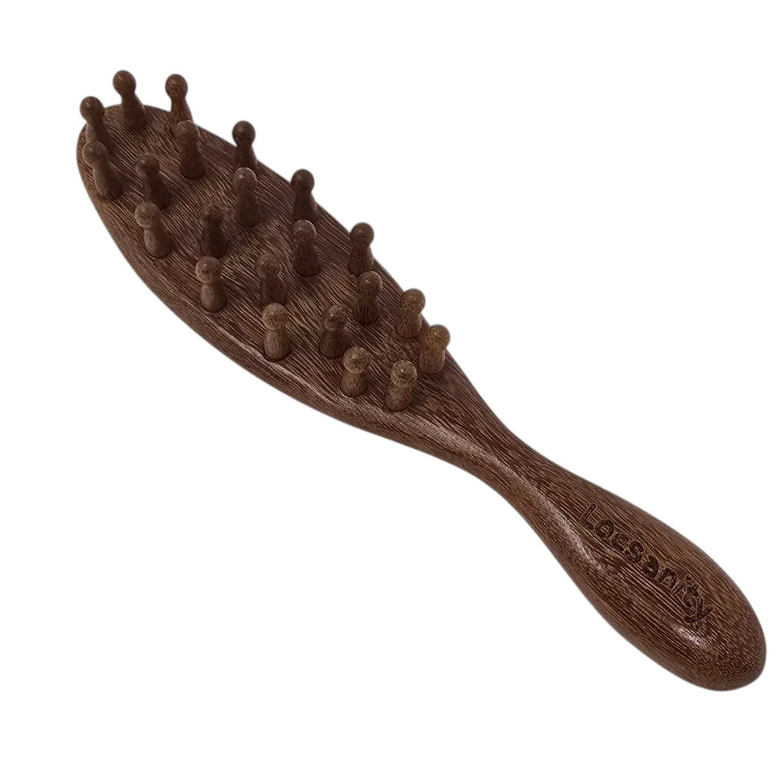 Locsanity Sandalwood Dreadlock Grooming Tool for Locs, Microlocs & Sisterlocks, Brush for Dreadlocks and Twists, Debris Distribution Aid, Dreadlock Grooming Brush