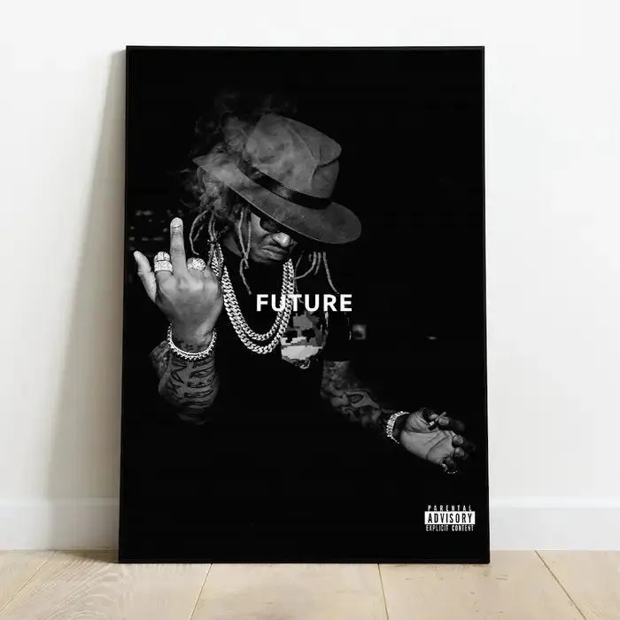 Minimalist Future Rapper Poster For Hip-Hop Fans Perfect Wall Art Decor for Boyfriend Ornaments Decoration