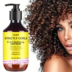 Gswp Curl Shaping Cream with Moroccan Oil, Silk Protein, Vitamin E, Gentle Definition, Control Frizz, Enhance Curls, Smooth Shine, All Hair Types, 100ML