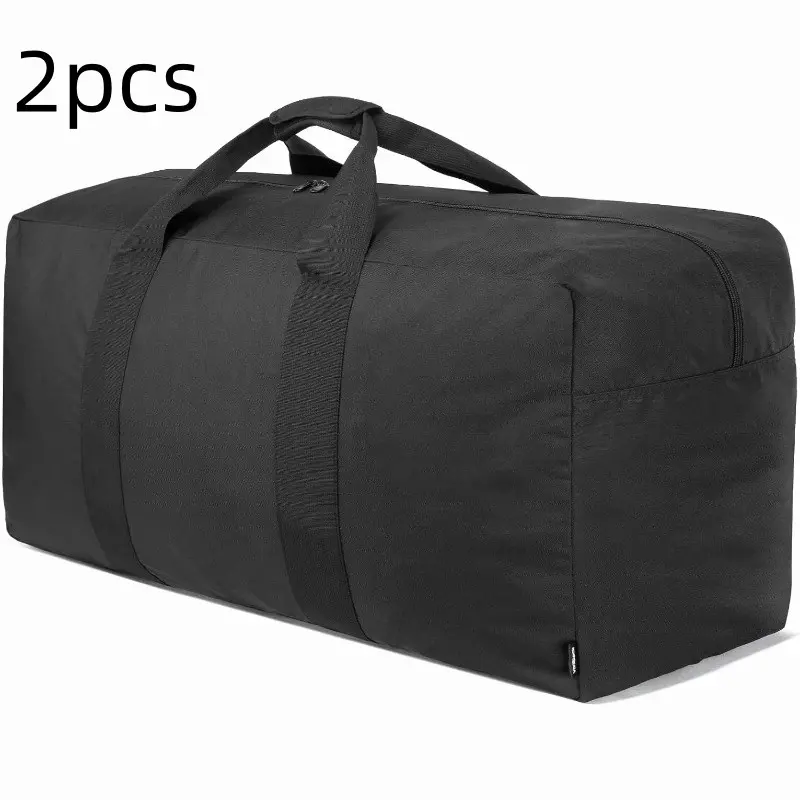 2-Pack Extra-Large Capacity Travel Duffel Bags - 26.42gal Men'S Gear Bag, Foldable Weekender Bag for Overnight Trips And Camping - Black