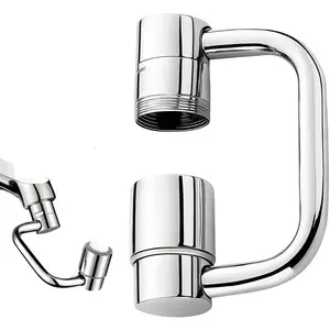 Rotatable Faucet Aerator Extension - for Effortless, All-Angle Control, Rotating Swivel Faucet Aerator Extender, Kitchen Bathroom Sink Faucets Sprayer Attachment with 2 Mode Splash(1PC)