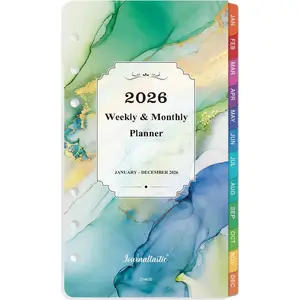 2026 Planner Refills - Planner Refills 2026, January 2026 - December 2026, A6 Planner Inserts, 2026 Weekly and Monthly Planners, 3.75" x 6.75", A6 Planners Refill, 6-Hole Punched