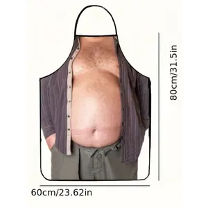 Funny Apron Kings - 1pc Fashionable Beer Belly Apron for Men - Perfect Party Accessory with Humorous Design