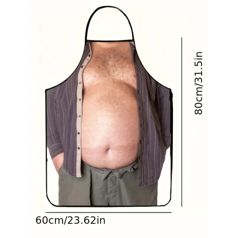 Funny Apron Kings - 1pc Fashionable Beer Belly Apron for Men - Perfect Party Accessory with Humorous Design