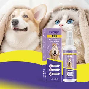 Pet No-Rinse Spray, 4-In-1 Bath Cleaner, Flea & Tick Prevention, Odor Eliminator, Anti-Itch, Mite Remover, Pet Care Solution