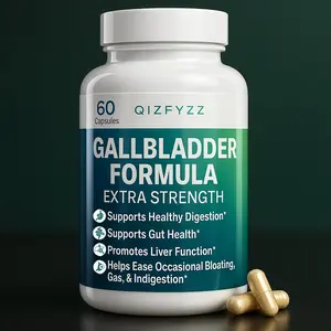 Gallbladder Formula Extra Strength - With Ox Bile Powder & Conjugated Bile Acids - Proprietary Blend of Digestive Enzymes - 30 Day Supply - 60 Veggie Capsules