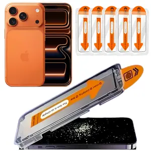 5pcs 8k Tempered Glass Protective Screen Protector for iPhone 11-17 Series, Ultra HD Clarity, Scratch & Impact Resistant, Durable, Anti-Glare, Bubble-Free