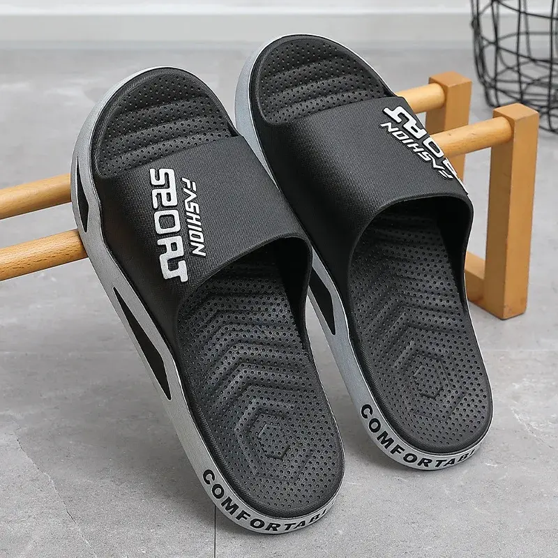Men's Home Slippers for Summer Breathable Indoor Bathroom Slippers Couple's Slippers for Men Women's Outdoor Slippers  Footwear Sporty Lightweight Unisex