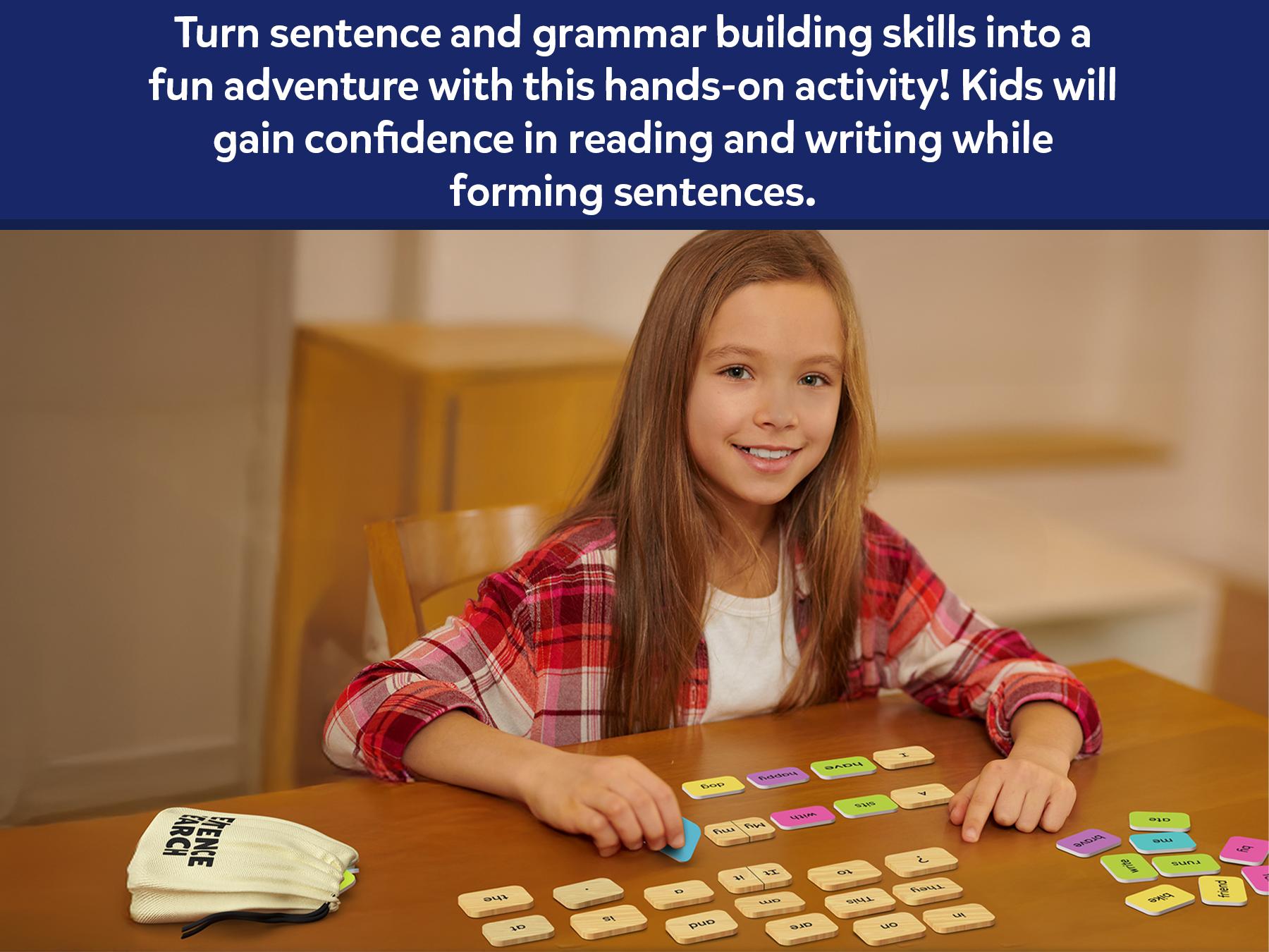 Skillmatics Educational Board Game - Sentence Search, Fun Learning Toys and Games for Kids, Sentence Building Activity, Creative Word Play, 120+ Tiles (1.3 x 1 Inches), Gifts for Ages 5 to 8