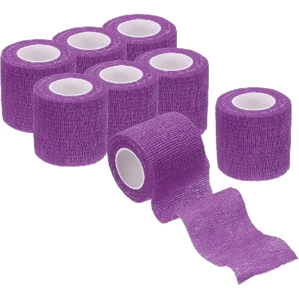 2PCS 1-in x 5yd Self-Adhesive Elastic Breathable Non-Woven Bandage, Sports Protective Tape for Wrists, Ankles, Fingers & Pets
