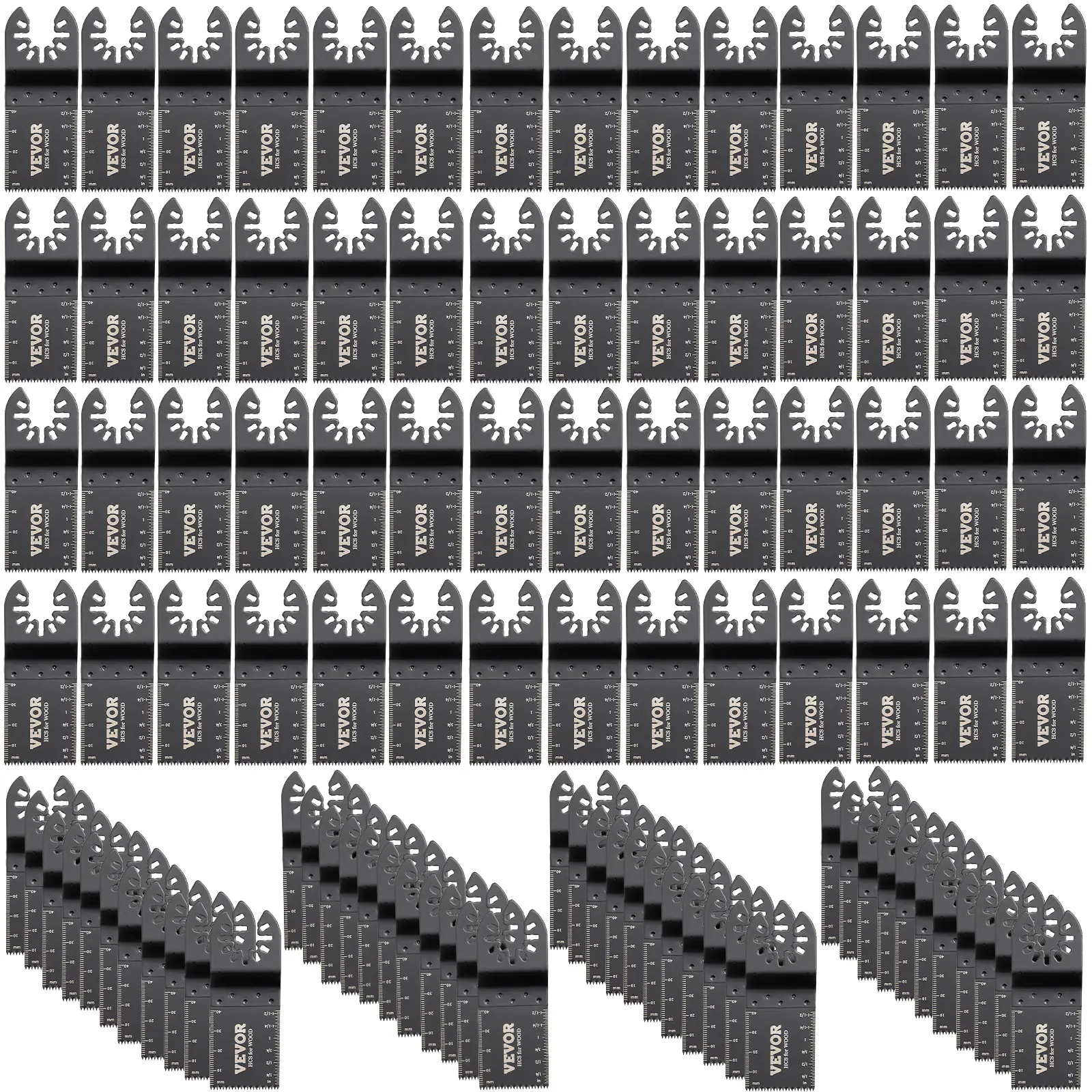 【DealsForYouDays】VEVOR 100PCS Oscillating Saw Blades Quick Release Multitool Blades KitHCS Tool Blades for Wood Plastic Metal Nails BoltsCompatible with Dewalt Dremel Fein Worx Bosch Makita Milwaukee,father'sdaygifts