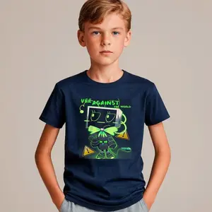 Vee Against the World Tee, Dandy's World Graphic Tshirt, trendy Kids Shirt, Gift for Teenagers, Roblox, Video Game, Youth Short Sleeve Tee