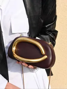 Women's Fashionable Solid Color Crossbody Bag, Casual Versatile Shoulder Bag for Daily Used, Elegant Commuter Bag, Trendy All-match Commuter Bag