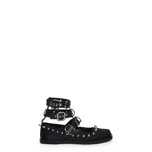 Killer Ballerina Ballet Flats - Black