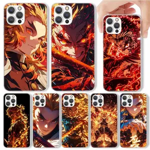 Rengoku Kyoujurou Demon Slayers Phone Case For Apple iPhone 16 15 14 Plus 13 12 Mini 11 Pro Max XS XR X 7 8 + SE Soft Silicone P