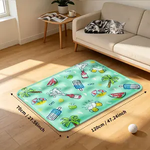 Self-Cooling Water Mat for Pets - No Freezing Required Ice Pad for Dogs & Cats, Breathable Summer Sleeping Mat. Keeps Your Pet Comfortable & Cool, Avoids AC Chills and Stuffy Fan Air.