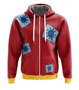 Luffy Wano Pattern Streetwear Zip Hoodie Jacket, Anime fan Zip up hoodie, Perfect for Fall & Winter with Fitted Design #anime  #hoodie #jacket #menwear
