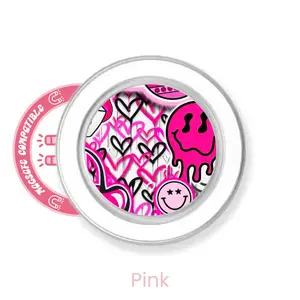 abbyrose Graffiti Phone Grip with magnet Clear Pink