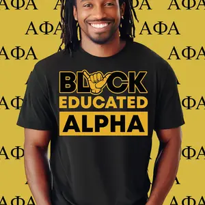 Alpha Phi Alpha T-shirt. Alpha 1906 Fraternity Apparel. Ice Cold Brothas, The Oldest & The Coldest, Men of Distinction.