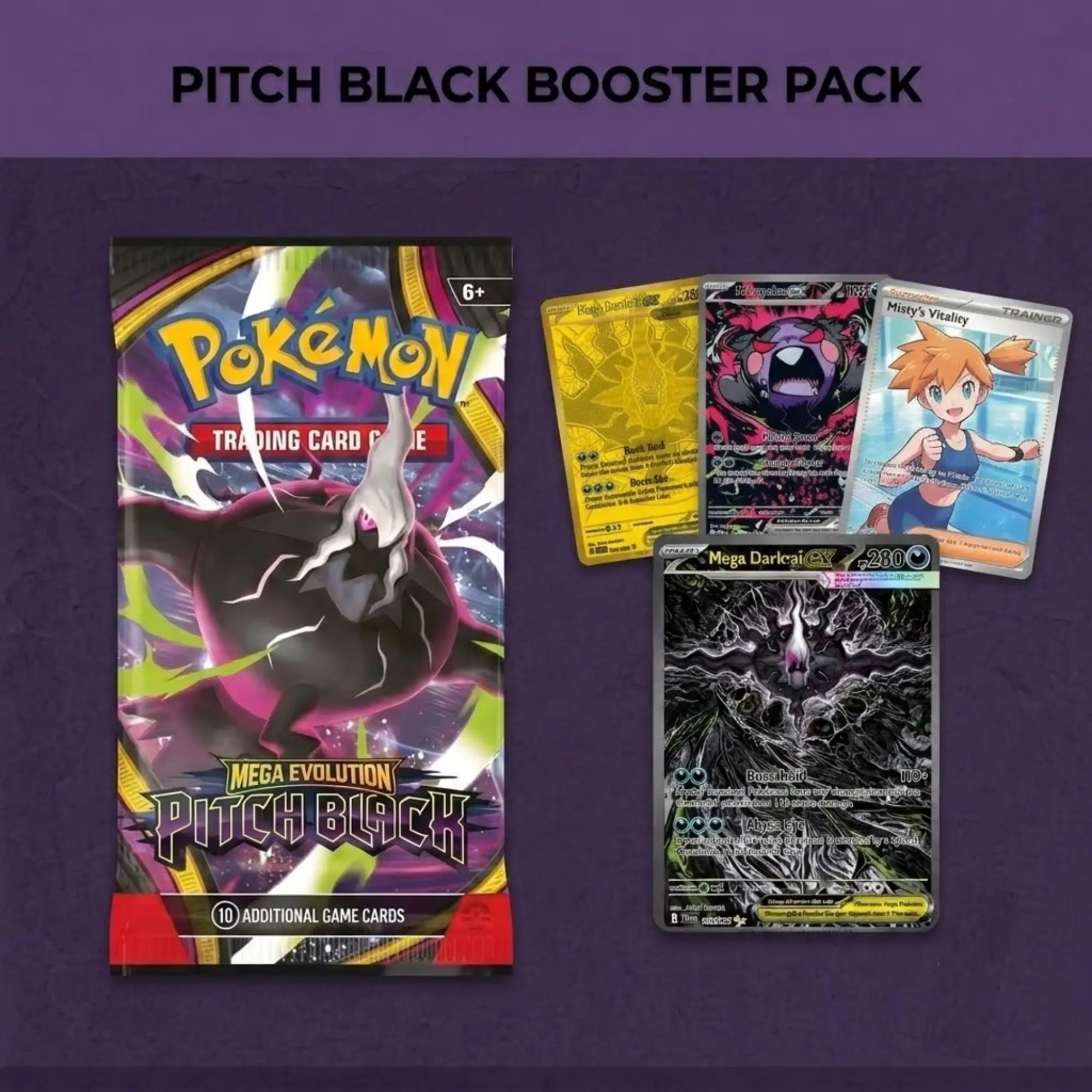 Pokémon TCG Pitch Black Booster Pack – Mega Evolution ME05 – Mega Darkrai ex – Ripped LIVE on Stream