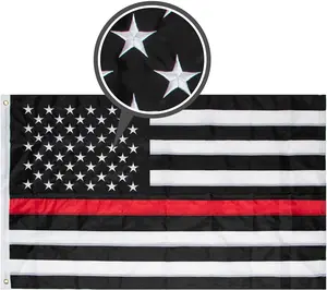 Thin Red Line Deluxe TRL USA Support Firefighters Outdoors Flag, 3' x 5'