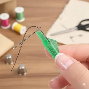 Quick Threader Easy Needle Threading Tool, Sewing Tools, Anti-Slip Sewing Machine Aid Senior DIY Embroidery Craft Precision Positioning Kit Home Use