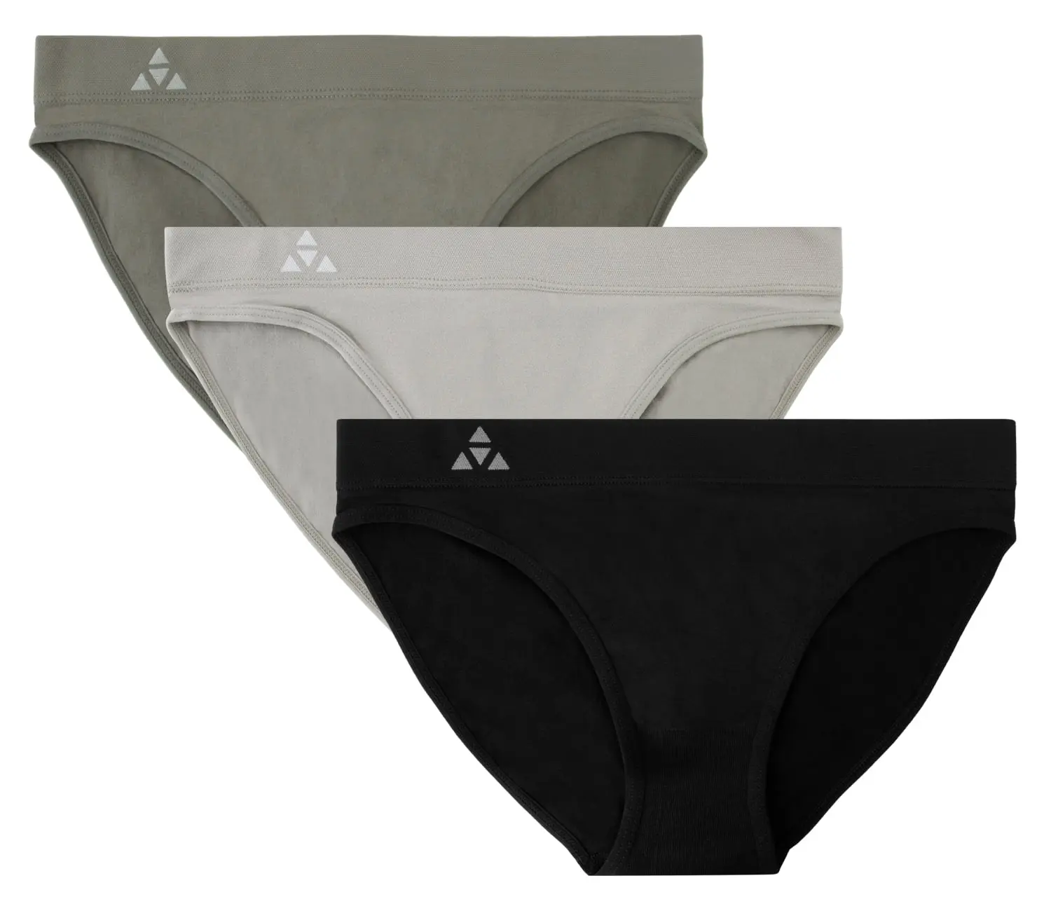 Balanced Tech Women's Soft Seamless Low-Rise Nylon Bikini Panties - 3-6 Pack, Plain Basic Style, Lightweight, Breathable, Quick Dry, Moisture-Wicking, Anti-Panty Line, Comfortable Everyday Underwear