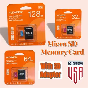 256GB, 128GB, 64GB, 32GB Micro SD Memory Card with Adapter for Smartphone and Camera Accessories, cellphone Extra Memory Storage Waterproof Durable