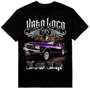 Vato Loco Low Rider Monte Carlo, Chicano clothing T-Shirt, Cotton Fabric Menswear Top S-3XL