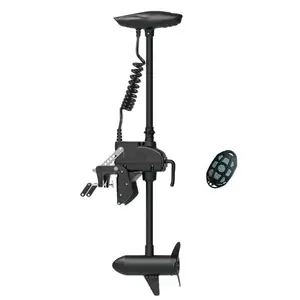 HASWING Cayman T Electric Trolling Motor – 12V 55LB 26/40 Inches Shaft Transom Mount Boat Fishing for Saltwater & Freshwater with Wireless Remote Controller