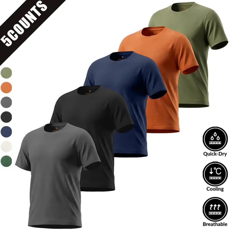 Black + Dark Gray + Navy Blue + Orange Red + Army Green