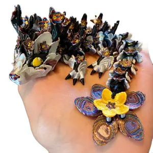 Articulated Baby Cherry Blossom Dragons | 3D printed plastic articulated cherry blossom dragon fidget toy for fun and stress relief - Decor Multicolor Gift