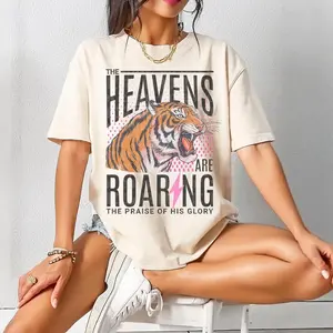 Print Culture Lab The Heavens Are Roaring Tshirt, Bible Verse Shirt, Religious Shirt, Christian Shirt, 80s Faith Shirt, 90s Aesthetic Clothing,Black-Hoodie-front Black-Sweatshirt-front