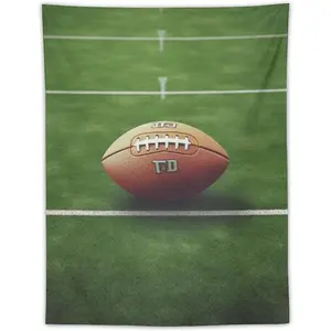 American Football Field Ball Sport Tapestry, Wall Hanging Tapestries Vertical Aesthetic Wall Art Funny Poster Banner Flag Wall Tapestry for Bedroom Living Room Backdrop Home Decoration. Multiple sizes are available for selection. Style