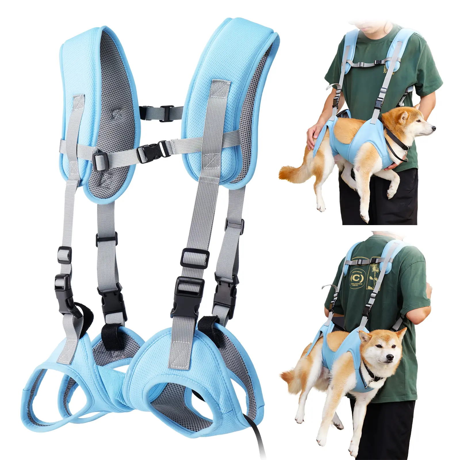 Breathable Detachable Pet Chest Carrier Backpack, Dual Wearing Ways Dog Cat Travel Sling for Puppies Kittens