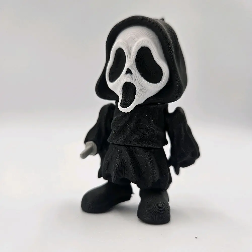 Creepin' It Cute Ghost Face Flexi Magnet - Spooky Slasher Collectible for Horror Fans & Halloween Decor - Magnetic Back for Fridge Lockers More Scary Scream