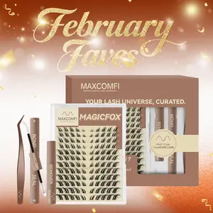 MagicFox Vibe but Better Long-Lasting Waterproof Super Soft Thin Band Bunny Style Anime Style for Flawless Voluminous Look Beginner-Friendly DIY Lashes for Natural Daily Venus Velure Style