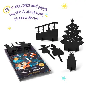 The Nutcracker Shadow Puppets - Papaton Shadow Theater - 14 Shadow Hand Puppets - Role Play Toy for Children - Family Boardgame - Educational Toy for Kids - Christmas Gift for Boys and Girls Aged 3-9 Years Old - Bedtime Stories - Bedtime Reading Activity