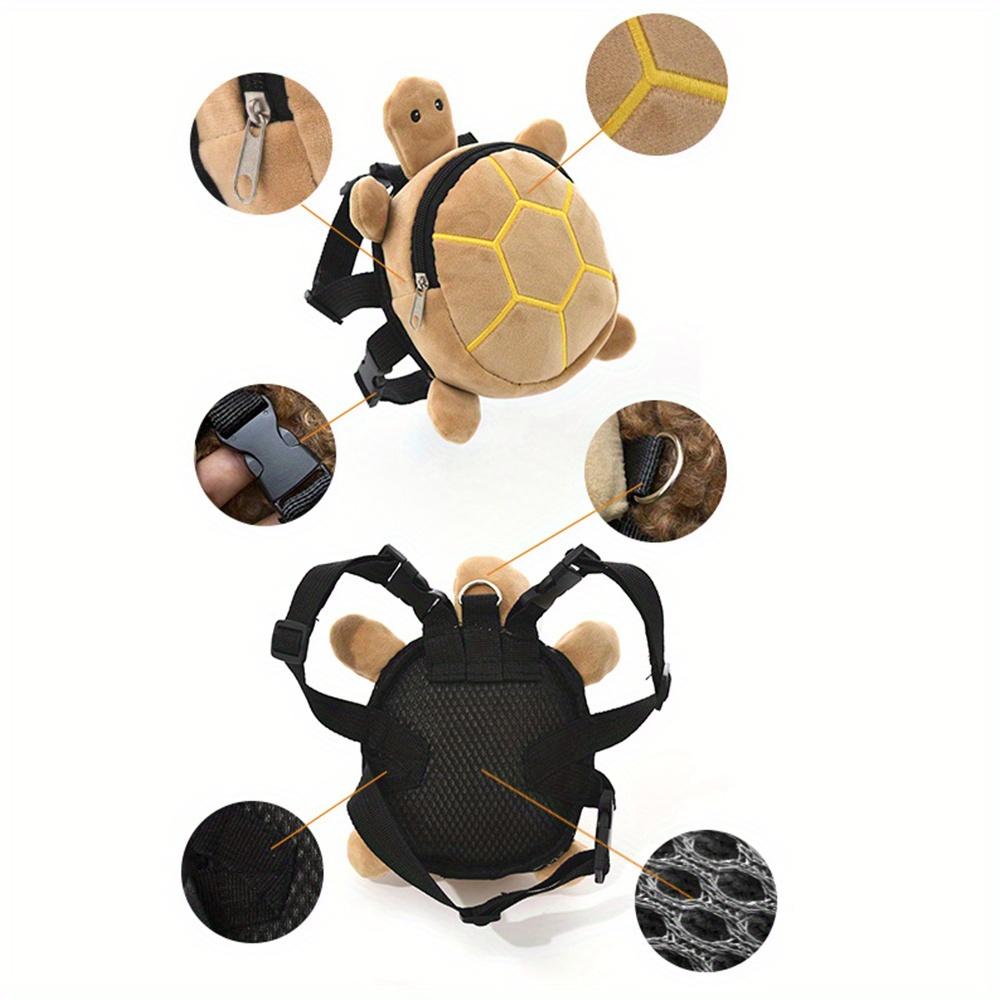 Dog Backpack Harness No‑Pull with D‑Ring for Small Medium Dogs Cute Turtle Shape Adjustable Pet Backpack for Travel Camping Hiking