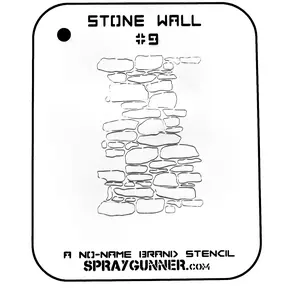 Stone Wall Stencil #9 for airbrushing by NO-NAME Brand