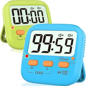 2 Pack Digital Timer for Kids, Magnetic Kitchen Timers for Cooking, Egg, Teachers, Classroom, Study, Exercise, Oven Baking - AAA Battery Included Kitchenware Utensils