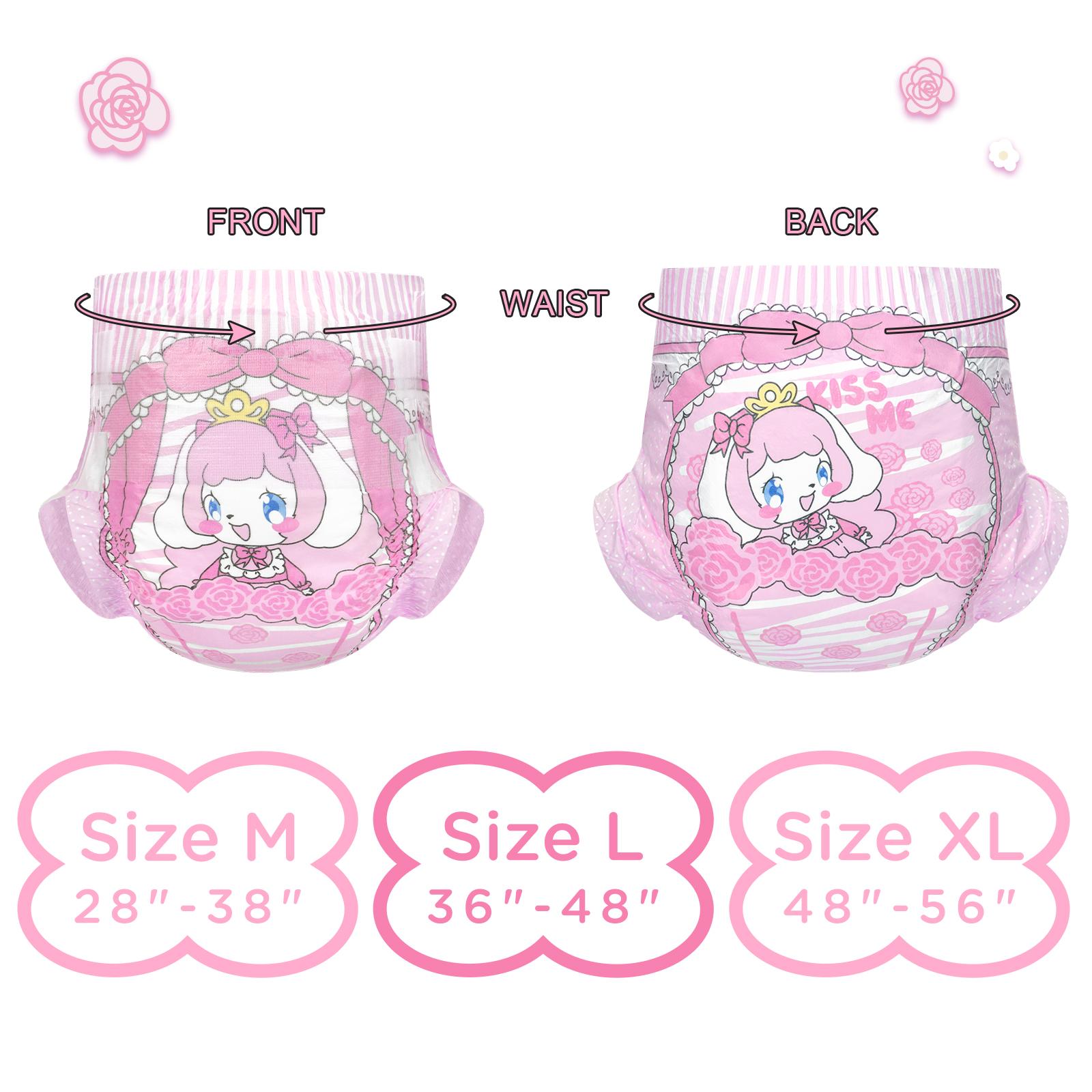 Littleforbig Adjustable Hook-and-Loop Fastener Closure Adult Printed Cloth Back Diaper 10 Pieces - Little Beauty Littleforbig Adjustable Hook-and-Loop Fastener Closure Adult Printed Cloth Back Diaper 10 Pieces - Little Beauty