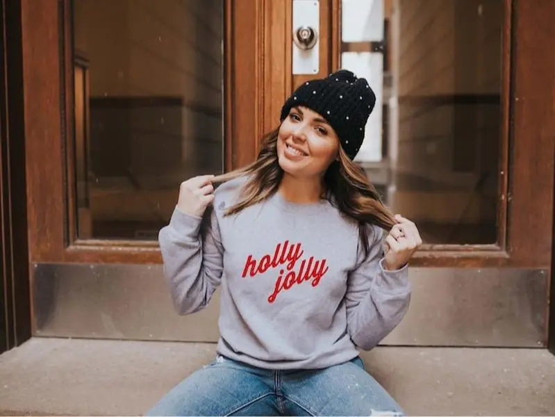 Holly Jolly - Christmas Sweatshirt | Holiday Sweatshirt | Fun Christmas Shirt | Women's Holiday Sweatshirt | Men's Holiday Sweatshirt